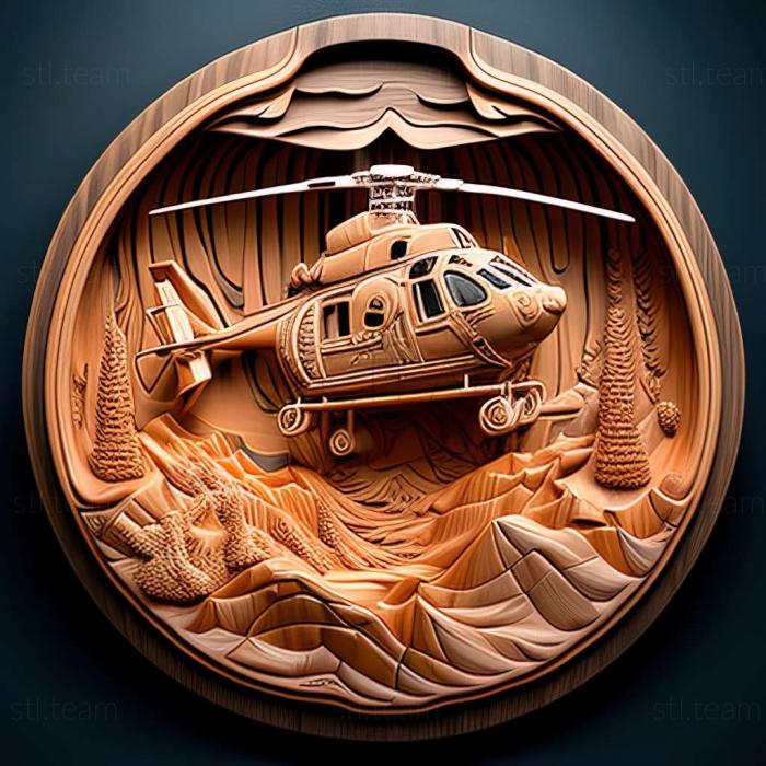 3D модель Симулятор вертолета Поиск и спасение (STL)
